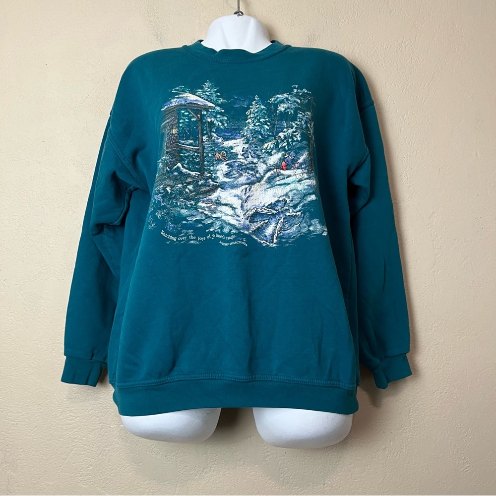 Northern reflections women green‎ vintage sweater size medium